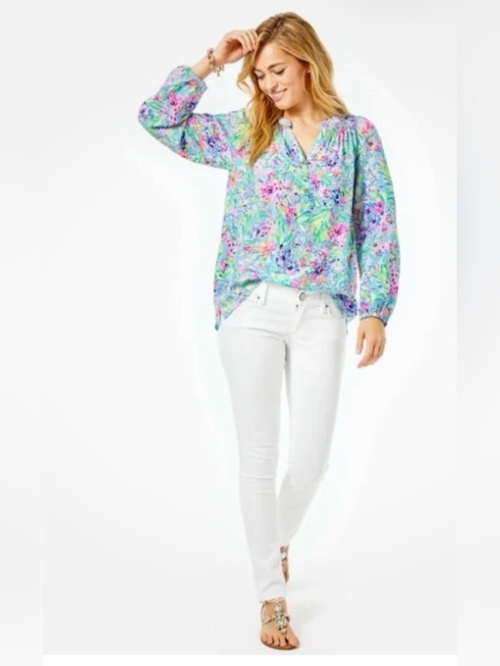 White Stretchy Lily Pulitzer size 2 Jeans